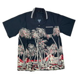 N°21 Camicia Mezza Manica Stampa Floreale Nero Per Bambino