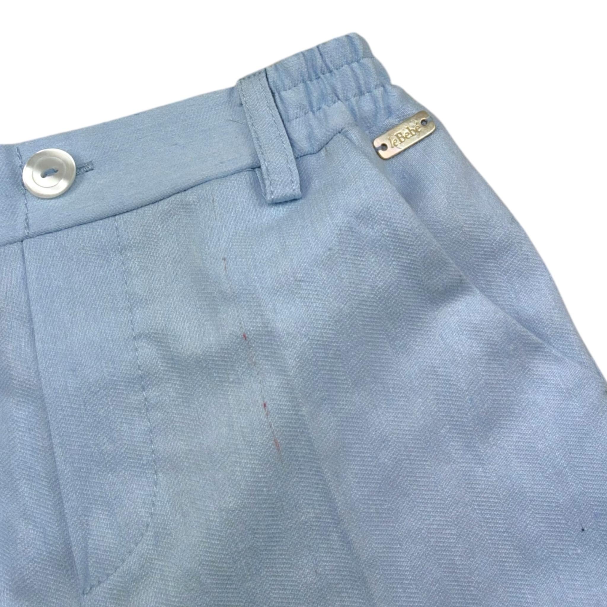 Le Bebe' Bermuda Tinta Unita con Elastico In Vita per Neonato LBB5350 AZZURRO LE BEBE' 