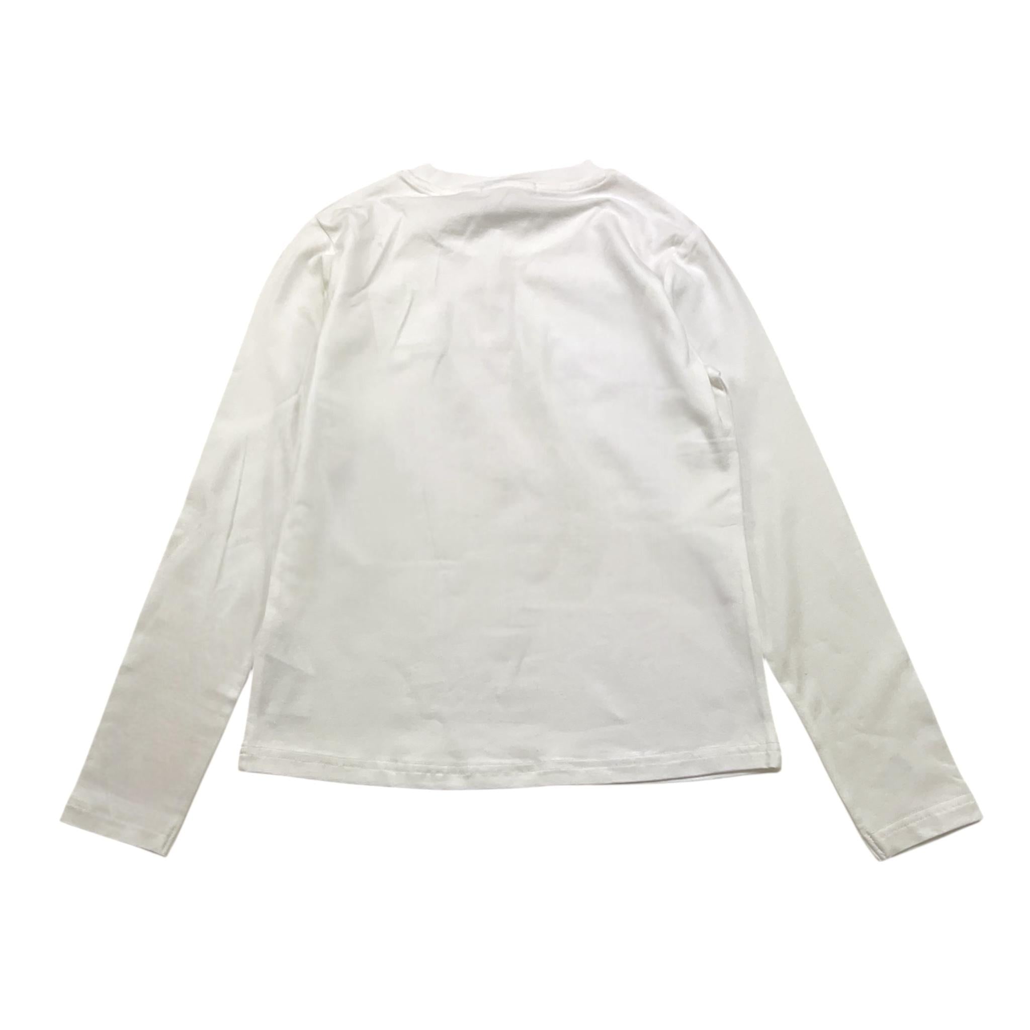 MET shirt girocollo tinta unita con stampa Bianco per Bambina ME592 BIANCO MET 