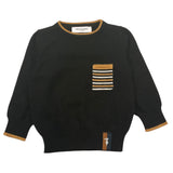 TRUSSARDI maglia girocollo tinta unita con taschino Nero per Neonato TIA25079MA NERO TRUSSARDI 