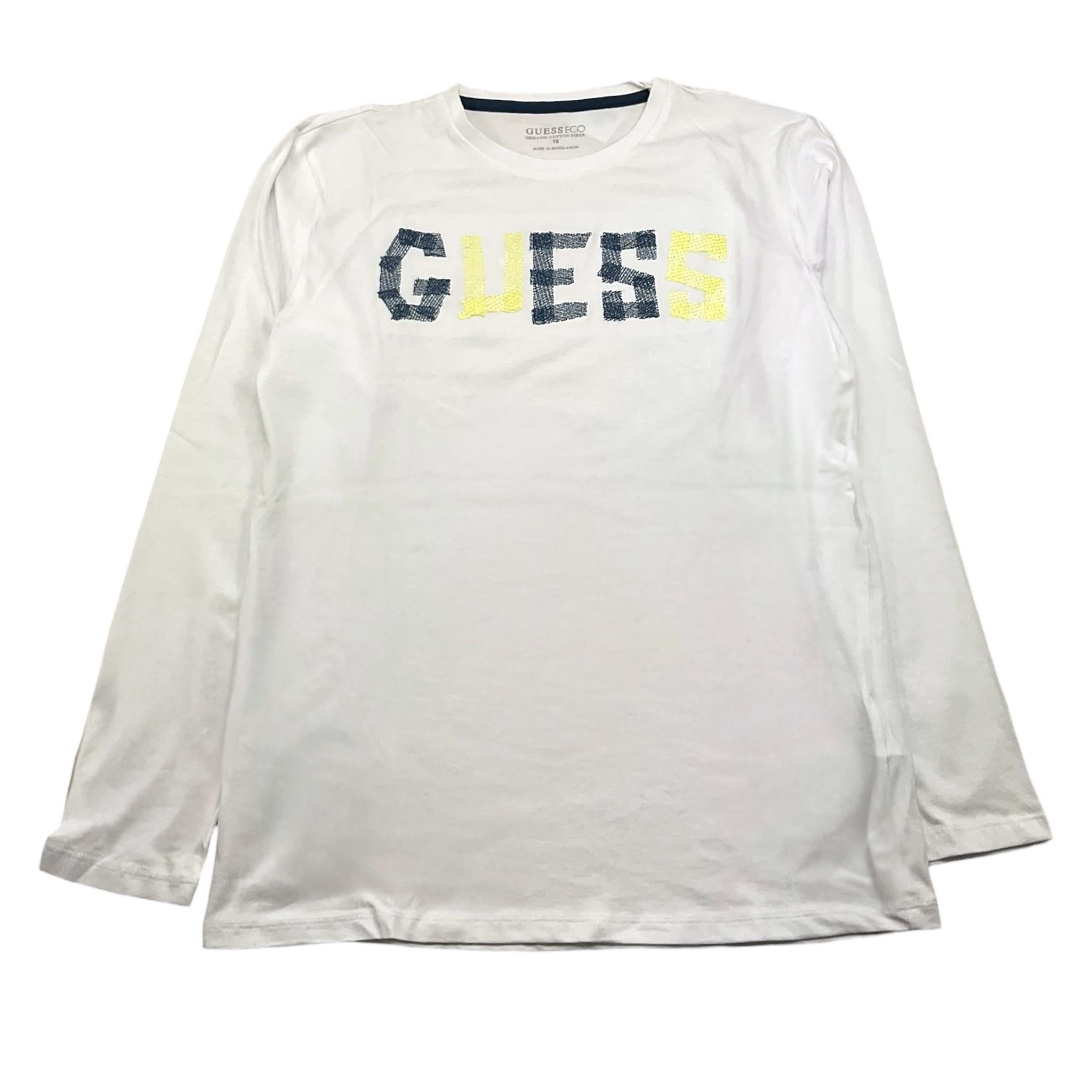 GUESS shirt girocollo tinta unita con logo Bianco per Bambino L4BI29I3Z14 BIANCO GUESS 
