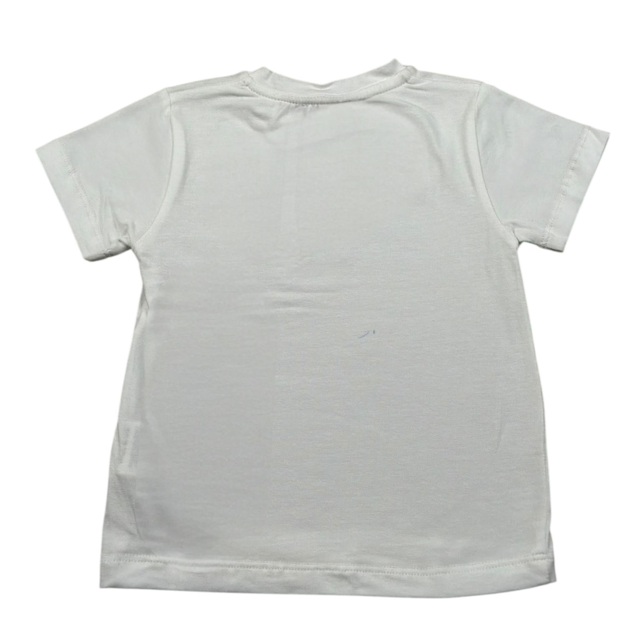 Le Bebe T-Shirt Girocollo Tinta Unita con Stampe per Bambino LBB5011J BIANCO LE BEBE 