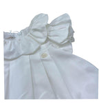 Le Bebe' Abito Tinta Unita con Rouches per Neonata LBG6396 BIANCO LE BEBE' 
