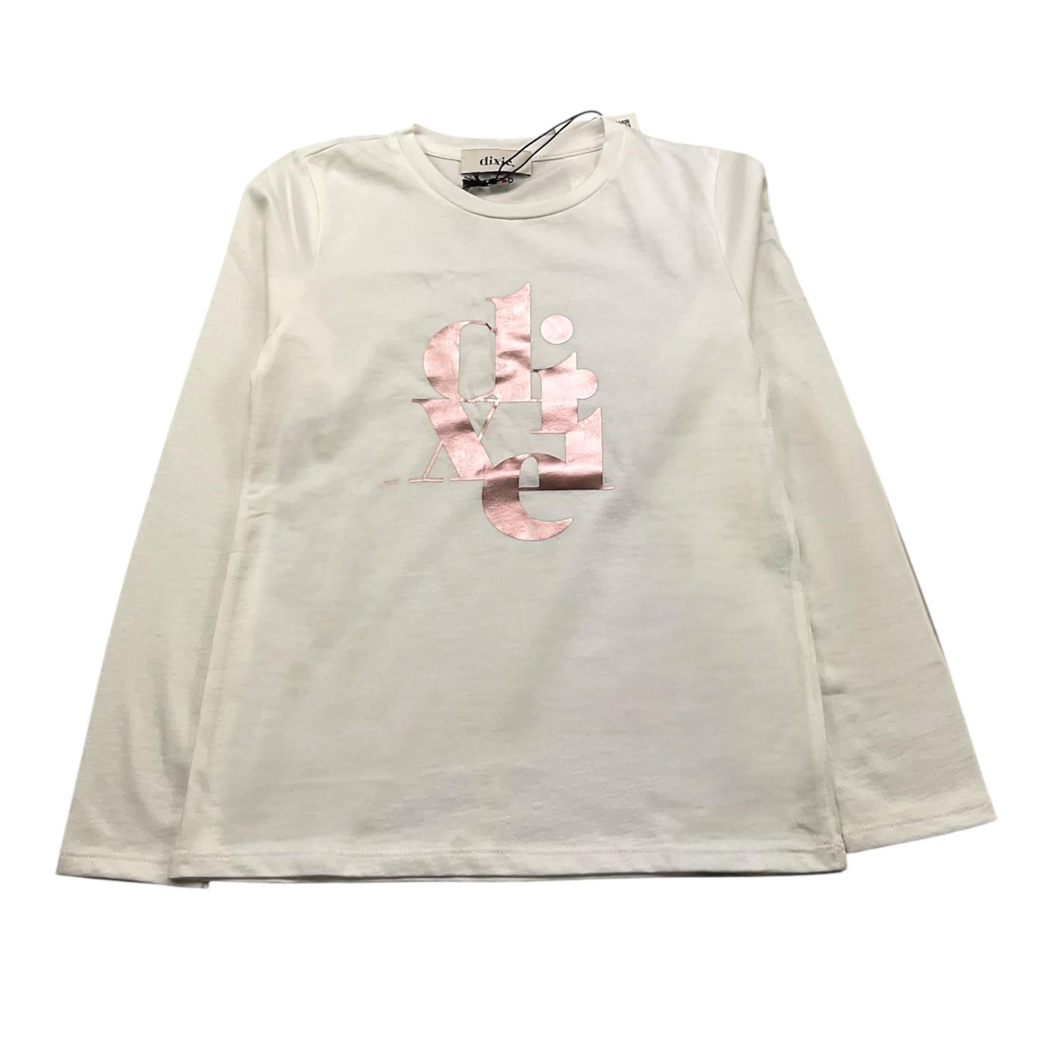 DIXIE shirt girocollo tinta unita con stampa  Panna per Bambina ML28030G67 PANNA DIXIE 