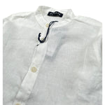 Please Camicia Tinta Unita con Colletto Coreano per Neonato CL28399B73 BIANCO PLEASE 