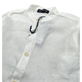 Please Camicia Tinta Unita con Colletto Coreano per Neonato CL28399B73 BIANCO PLEASE 