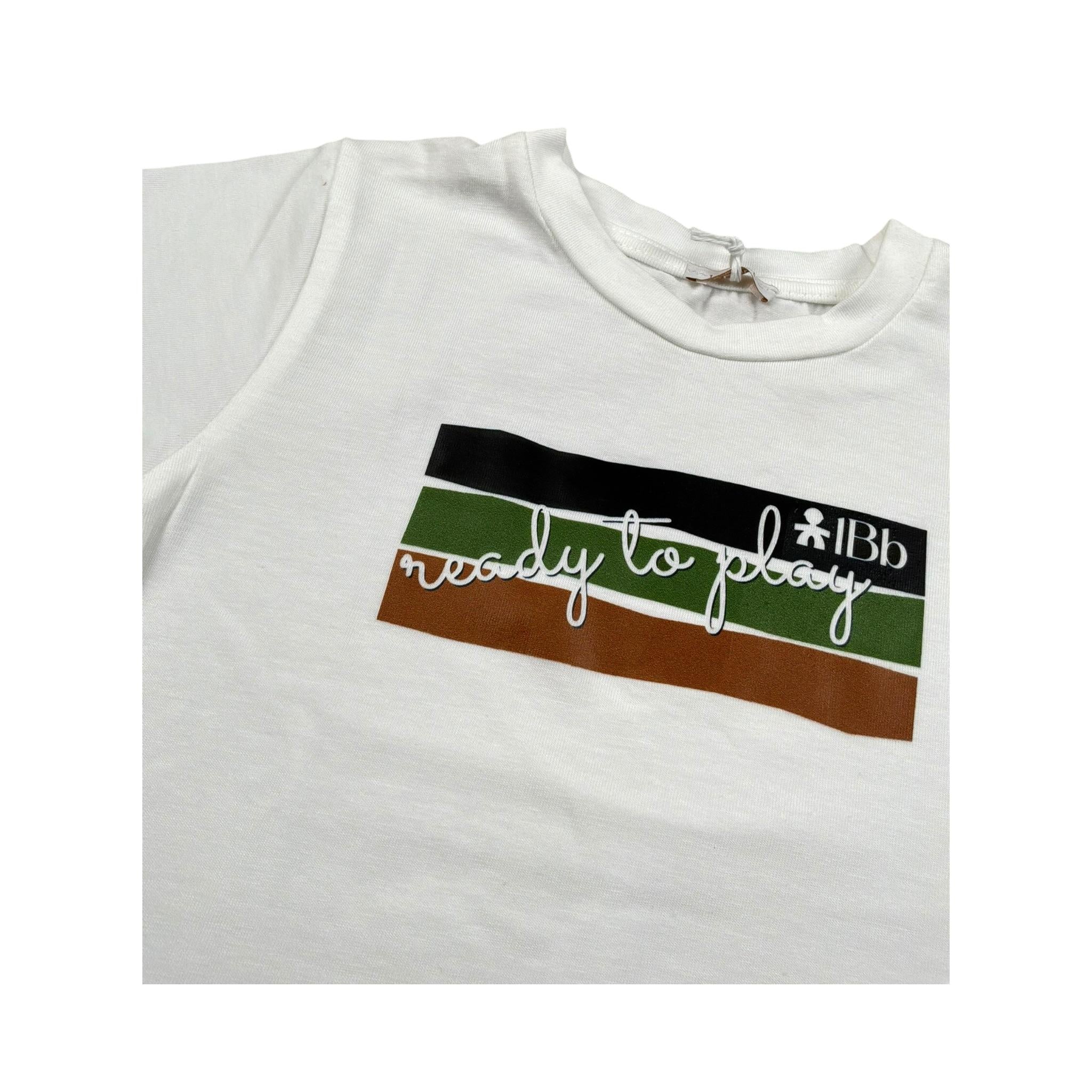 Le Bebe T-Shirt Girocollo Tinta Unita con Stampe per Bambino LBB5011J BIANCO LE BEBE 