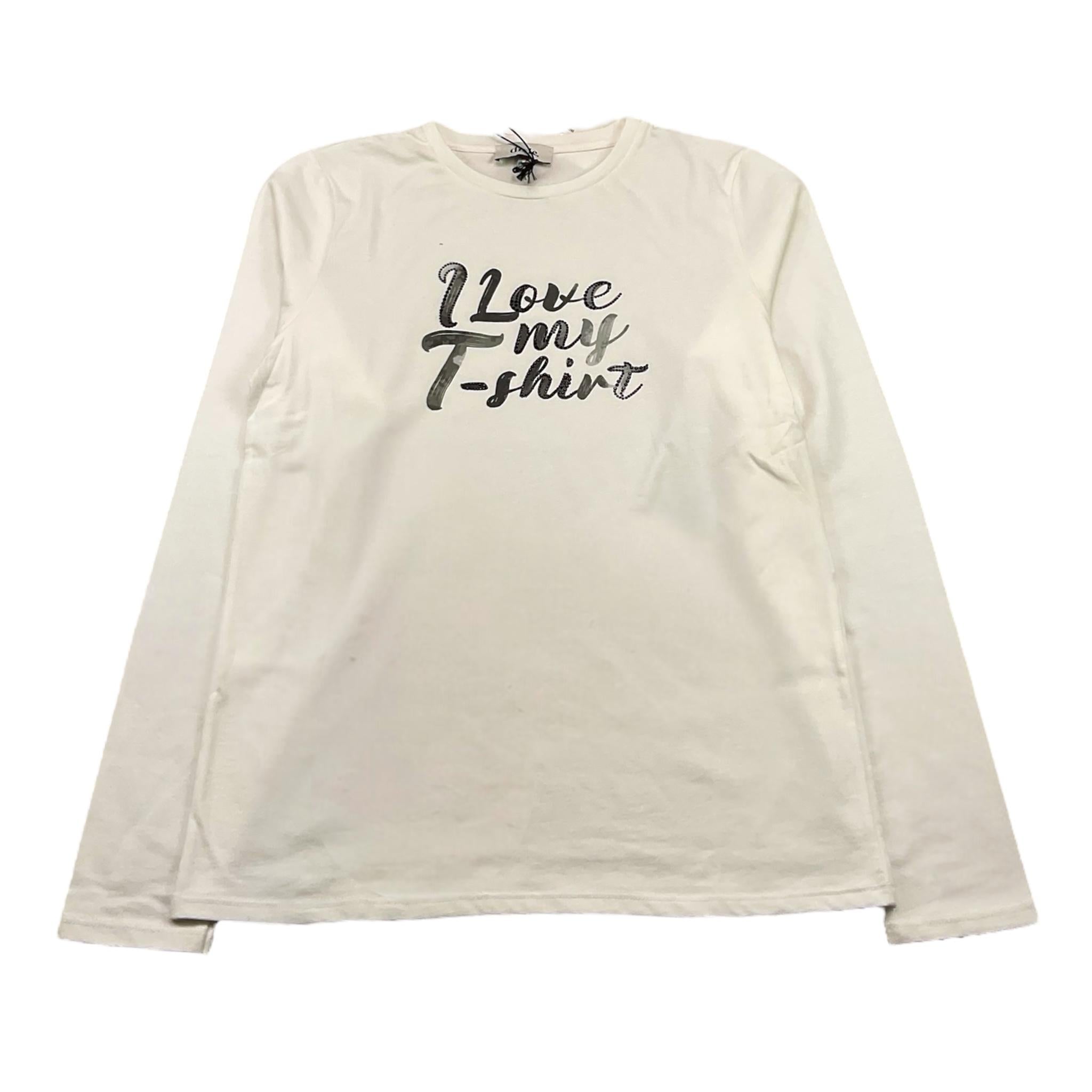 DIXIE shirt girocollo tinta unita con stampa in contrasto Bianco per Bambina LB41030G56 BIANCO DIXIE 