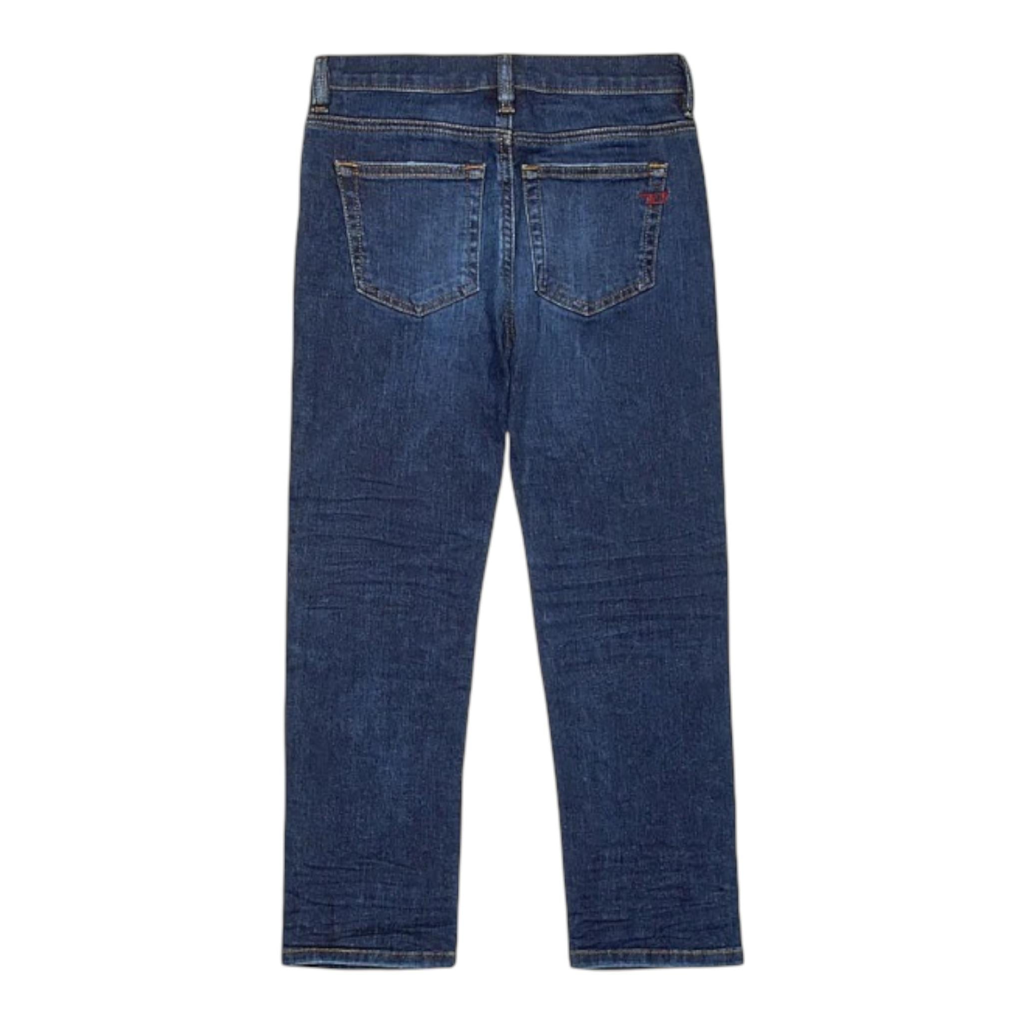 Diesel Jeans Tinta Unita con Girovita Regolabile per Bambino J00809XX BLU DIESEL 