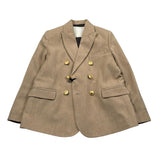 Daniele Alessandrini Giacca Tinta Unita Doppiopetto per Bambino 1235J00102 BEIGE DANIELE ALESSANDRINI 