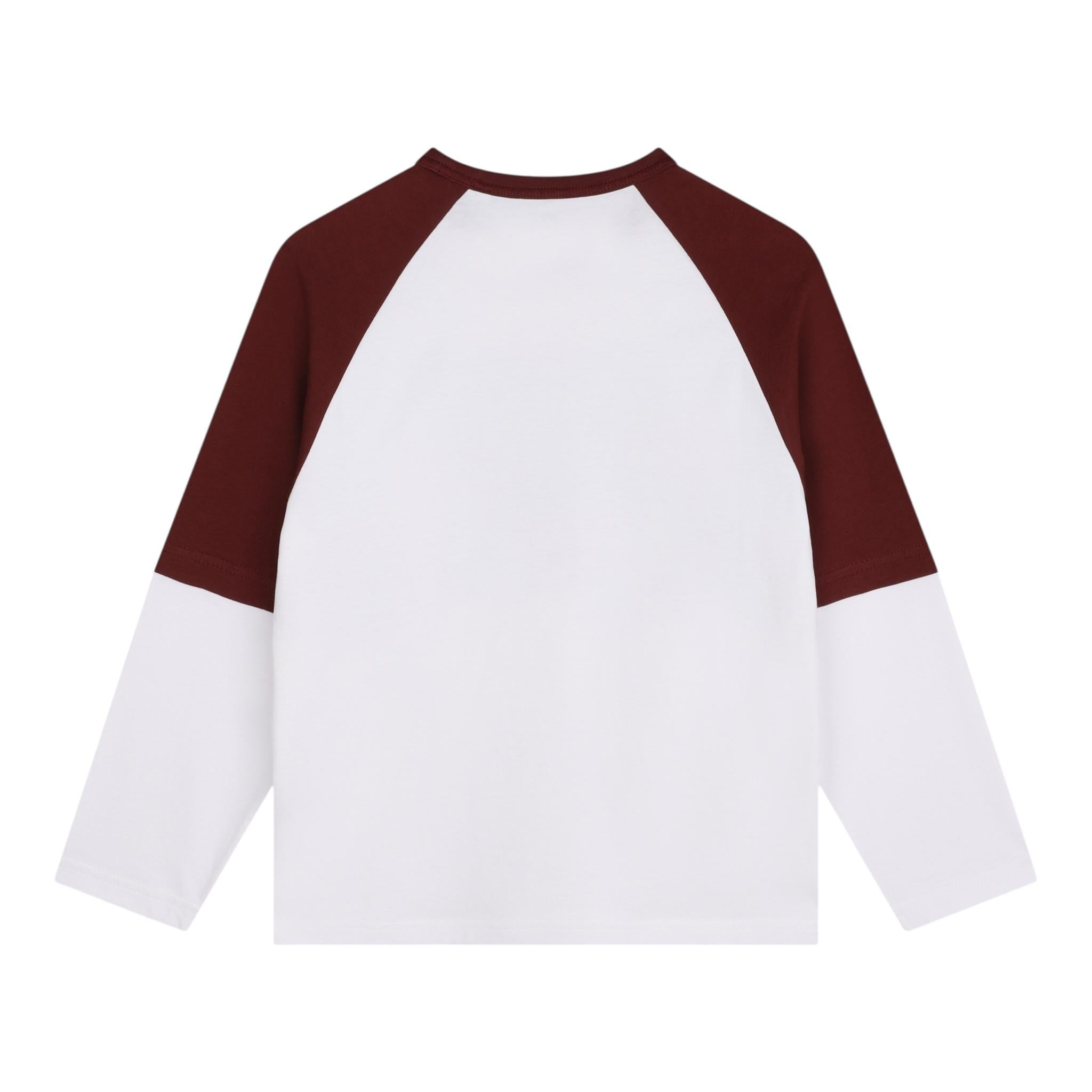 GUESS shirt girocollo tinta unita cn maniche in contrasto Bianco per Bambino T60305 BIANCO GUESS 