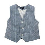 Manuel & Frank Gilet Tinta Unita con Fantasia per Bambino MF5193BX AZZURRO MANUEL & FRANK 