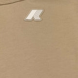 K-WAY shirt girocollo tinta unita con logo Beige per Bambino K8138CWX BEIGE K-WAY 