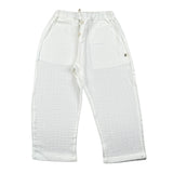 Petit Indi Pantalone Tinta Unita con Elastico In Vita per Neonato SS25BK8140XN BIANCO PETIT INDI 