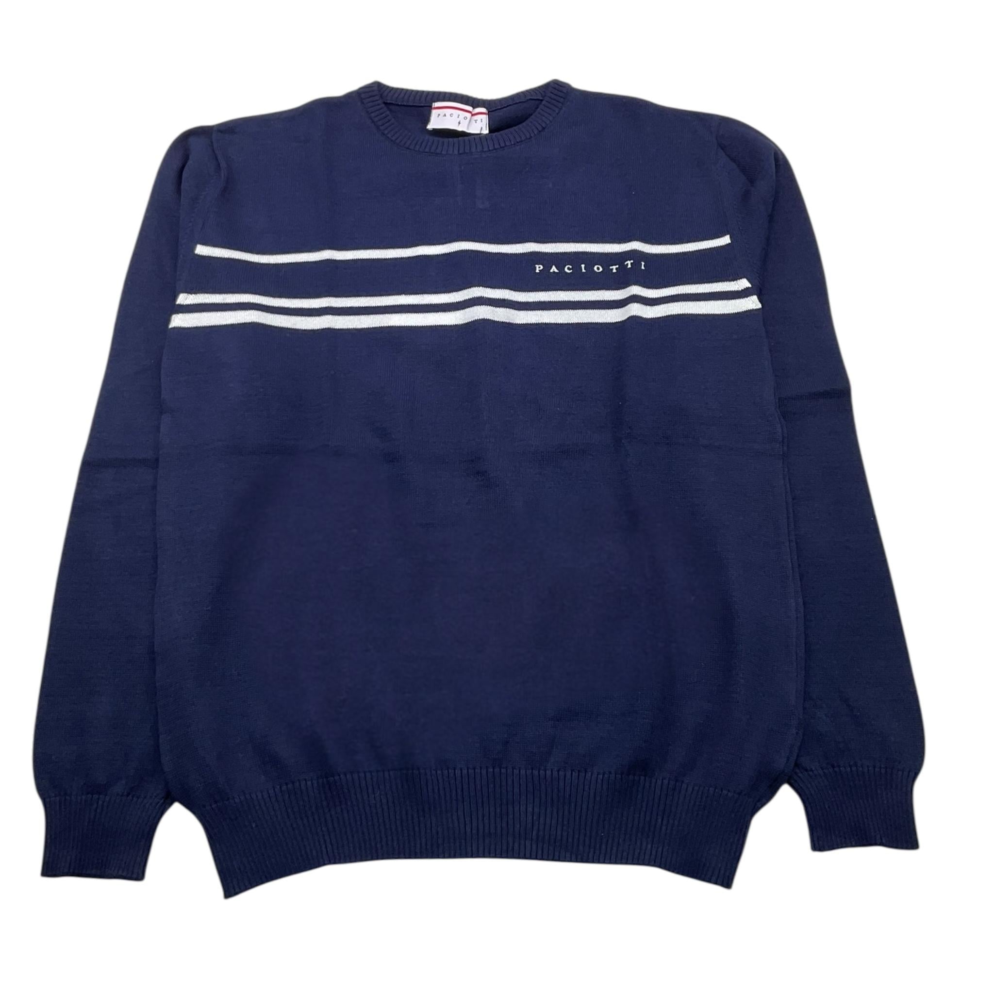 CESARE PACIOTTI maglia girocollo tinta unita con logo Blu per Bambino MGP5355JX BLU CESARE PACIOTTI 