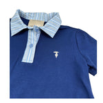 Trussardi Abit Mezza Manica Tinta Unita con Colletto per Bambina TGP26085VE BLU TRUSSARDI 