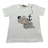 J.O. Milano T-Shirt Girocollo tinta unita con Stampa Panna per Neonato 576B3 PANNA J.O. MILANO 