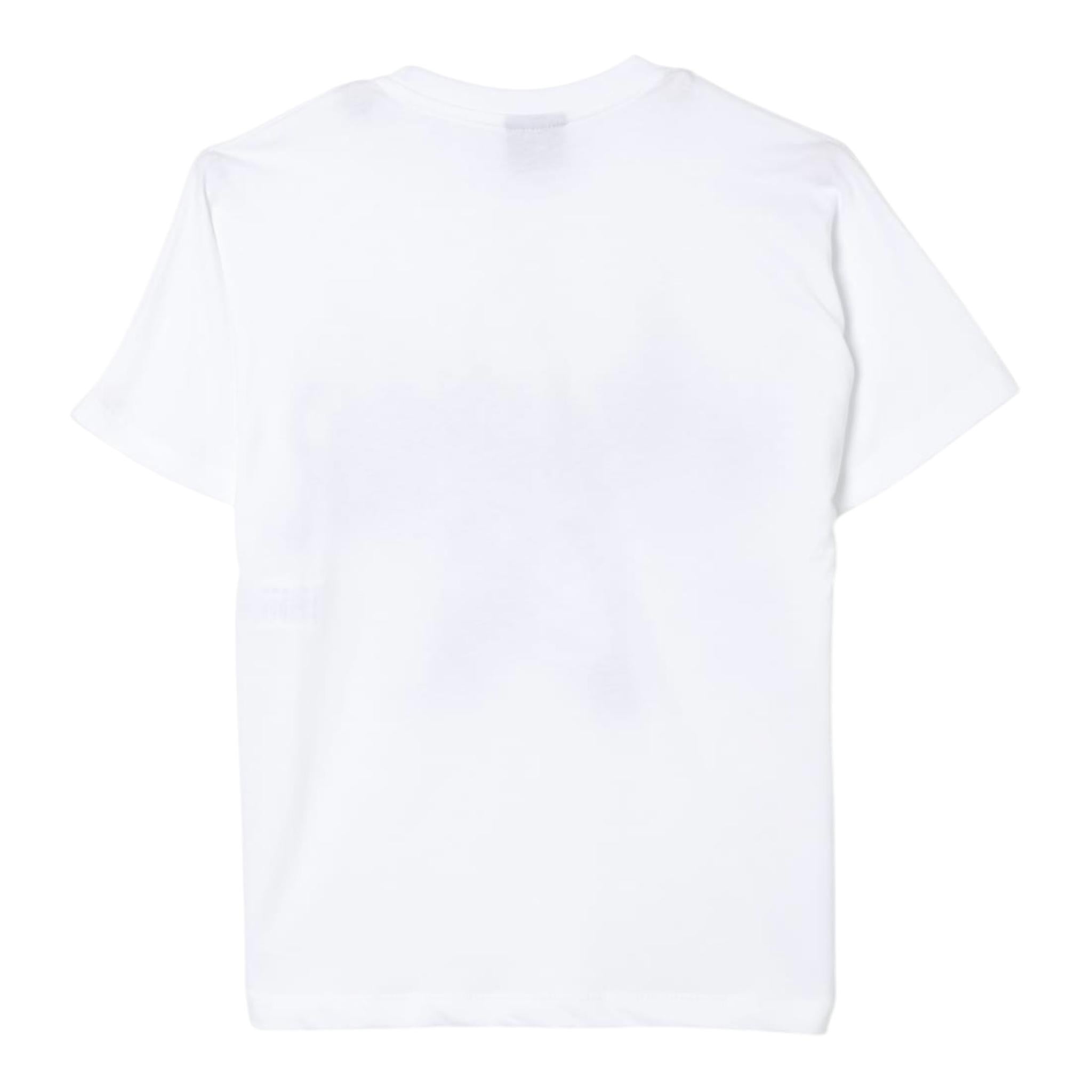 Disclaimer T-Shirt Girocollo Tinta Unita con Stampe per Bambino 25EDK58419X BIANCO DISCLAIMER 