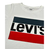 Levi'S T-Shirt Girocollo tinta unita con Logo Bianco per Bambina 3E4900 BIANCO LEVI'S 