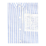 Twinset Camicia Tinta Unita con Fantasia A Righe per Bambina 251GJ2472X BIANCO/AZZURRO TWINSET 