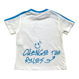 Please T-Shirt Girocollo Stampa In Contrasto Bianco Per Neonato