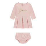 GUESS set abito tinta unita con pailettes-coulotte Rosa per Neonata A4BK01KAUH0 ROSA GUESS 