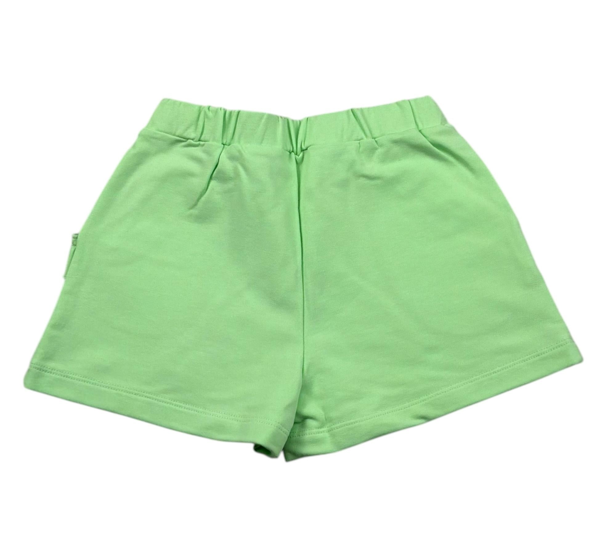 Liu Jo Short Tinta Unita con Logo per Bambina KA5083X VERDE LIU JO 