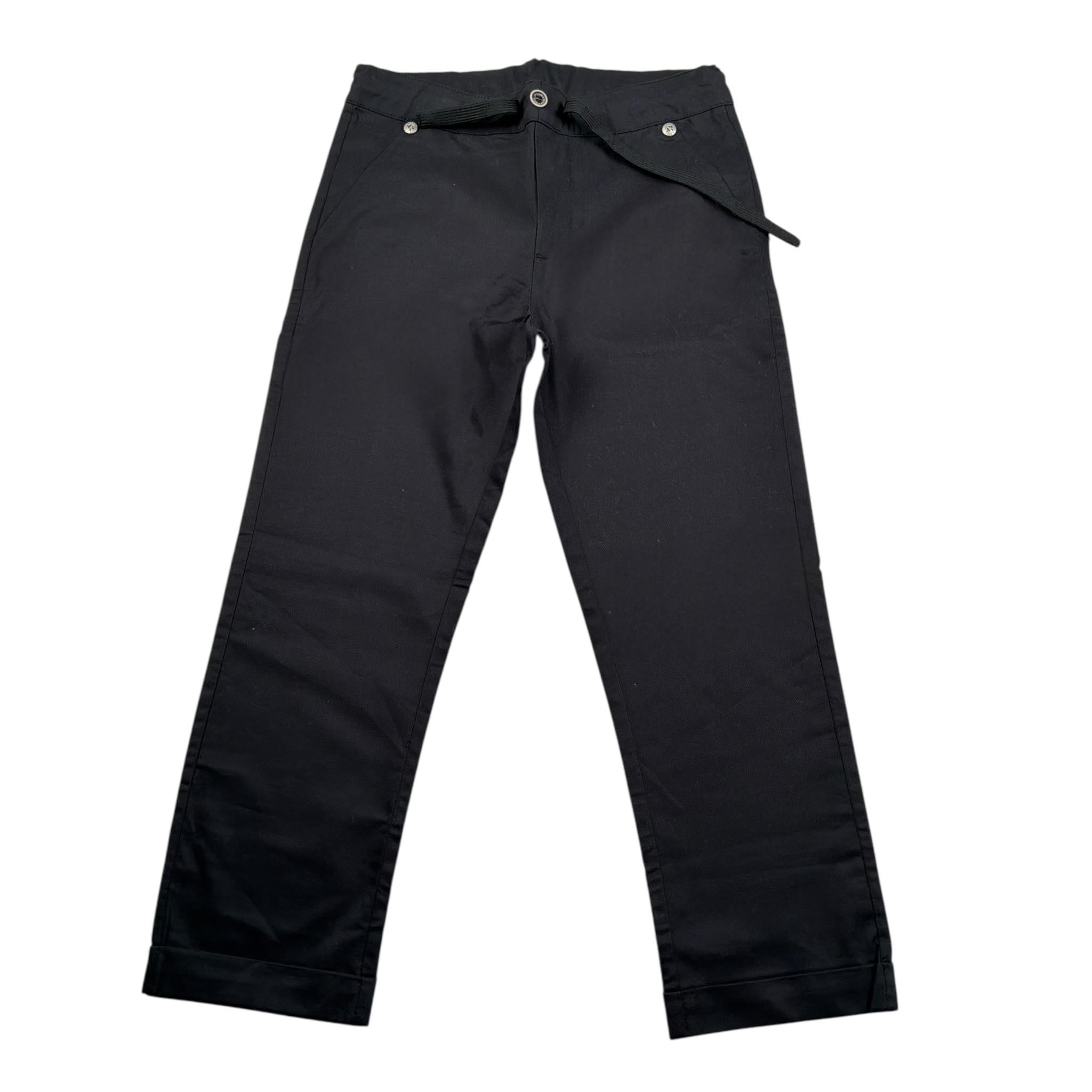 John Richmond Pantalone Tinta Unit con Girovita Regolabil Nero per Bambino RIP20087PA NERO JOHN RICHMOND 