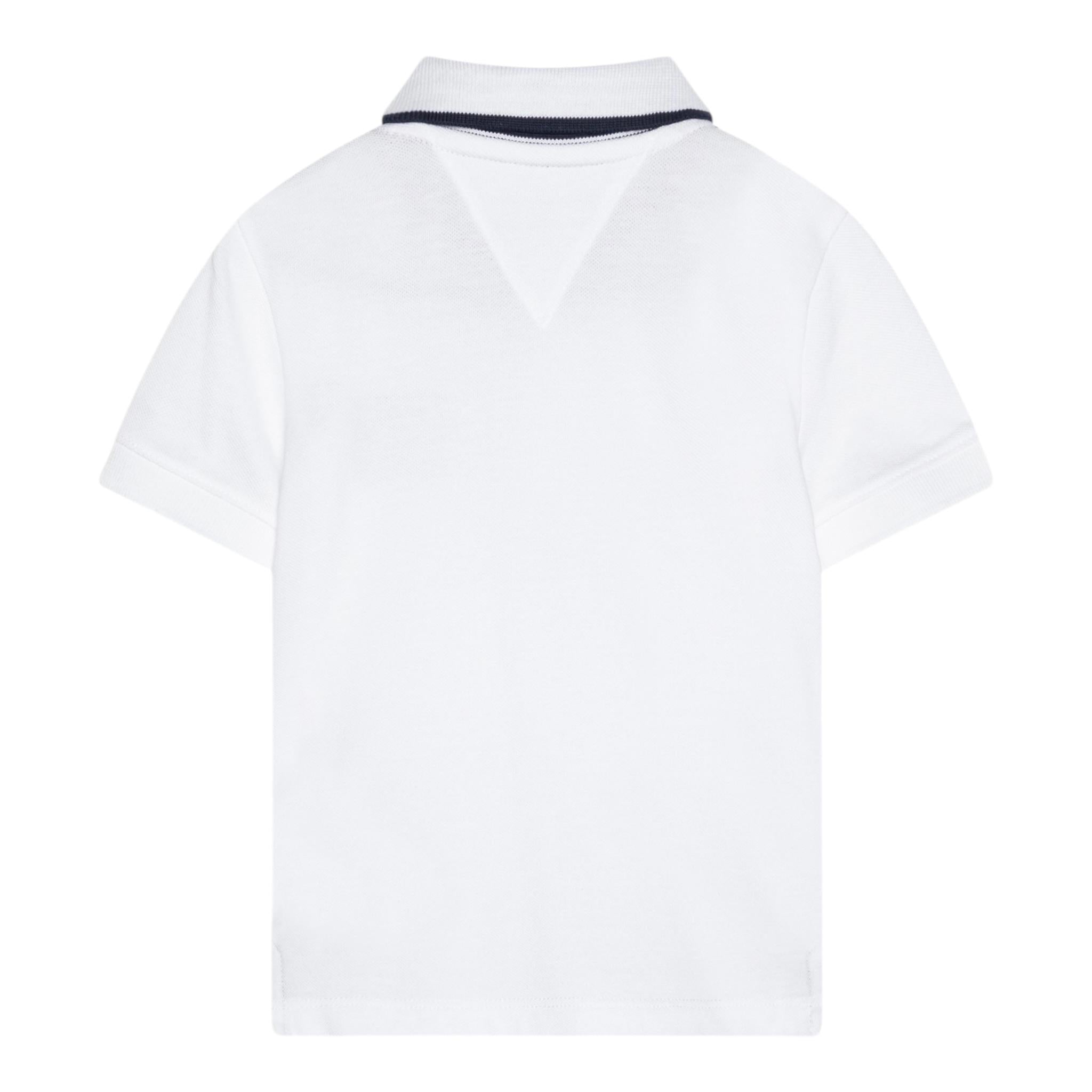 Tommy Hilfiger Polo Mezza Manica con Ricamo Logo per Bambino KB0KB09524 BIANCO TOMMY HILFIGER 