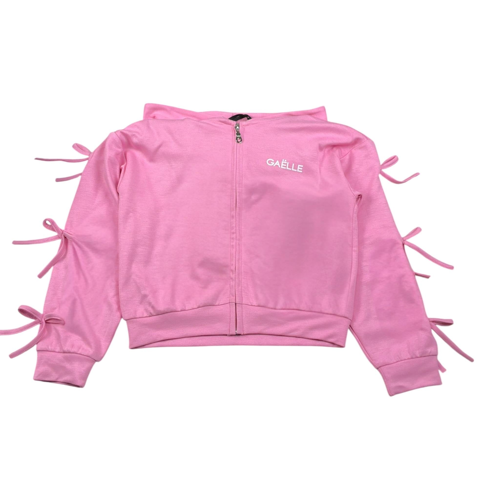 Gaelle Felpa tinta unita con Zip E Cappuccio Rosa per Bambina 2745F00499 ROSA GAELLE 