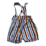 Never Too Bermuda Fantasia A Righe Con Bretelle Multicolor Per Neonato