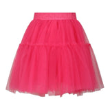 Monnalisa Gonna Tinta Unita con Tulle per Bambina 17CGON FUXIA MONNALISA 
