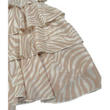 Y-Clu Camicia Giromanica Tinta Unita con Fantasia Zebrata per Bambina Y21006 BEIGE Y-CLU 