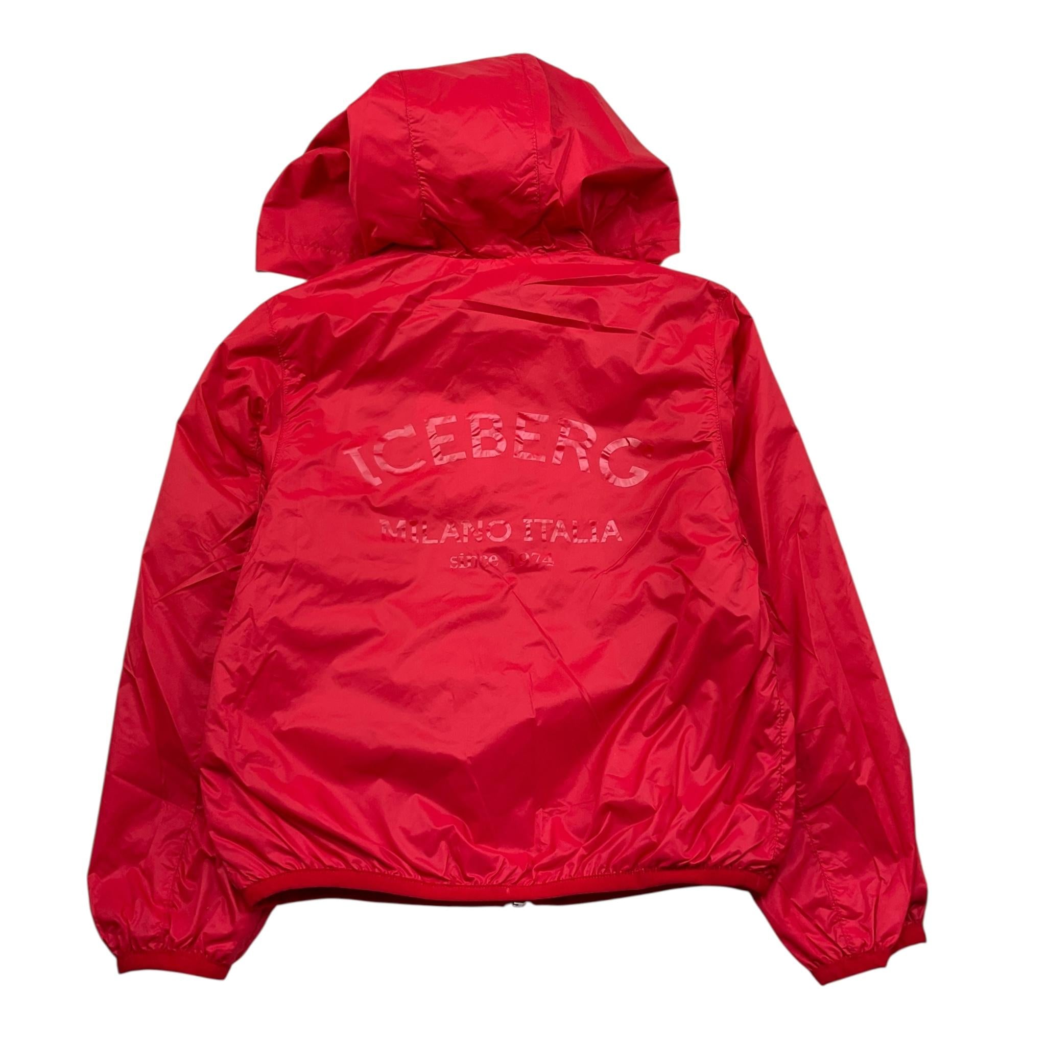 Iceberg Giubbino Tintaunita con Cappuccio E Stampa Logo per Neonato GBICE5105B ROSSO ICEBERG 