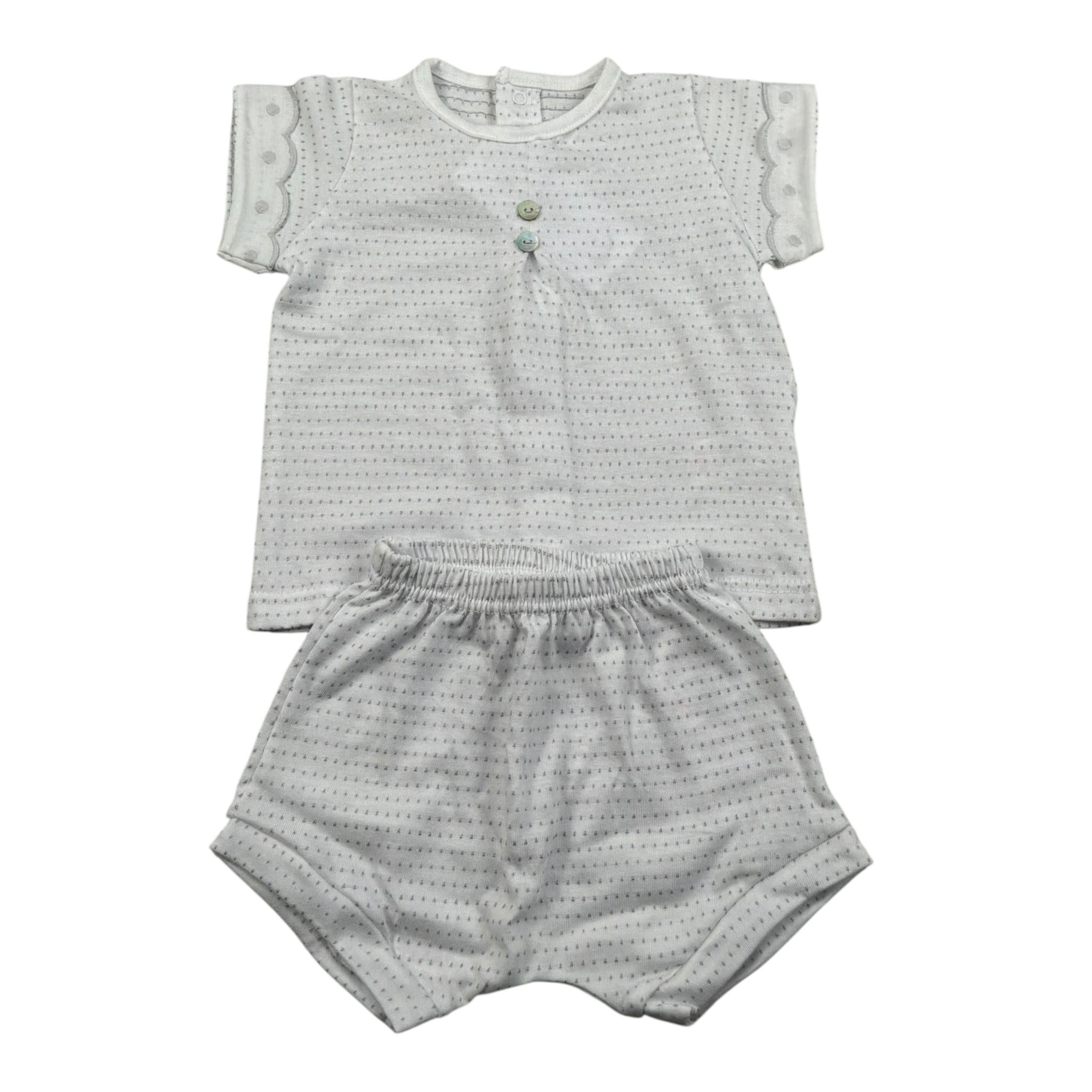 Calamaro Completo 2 Pezzi T-Shirt-Culotte per Neonato 17462 BIANCO CALAMARO 