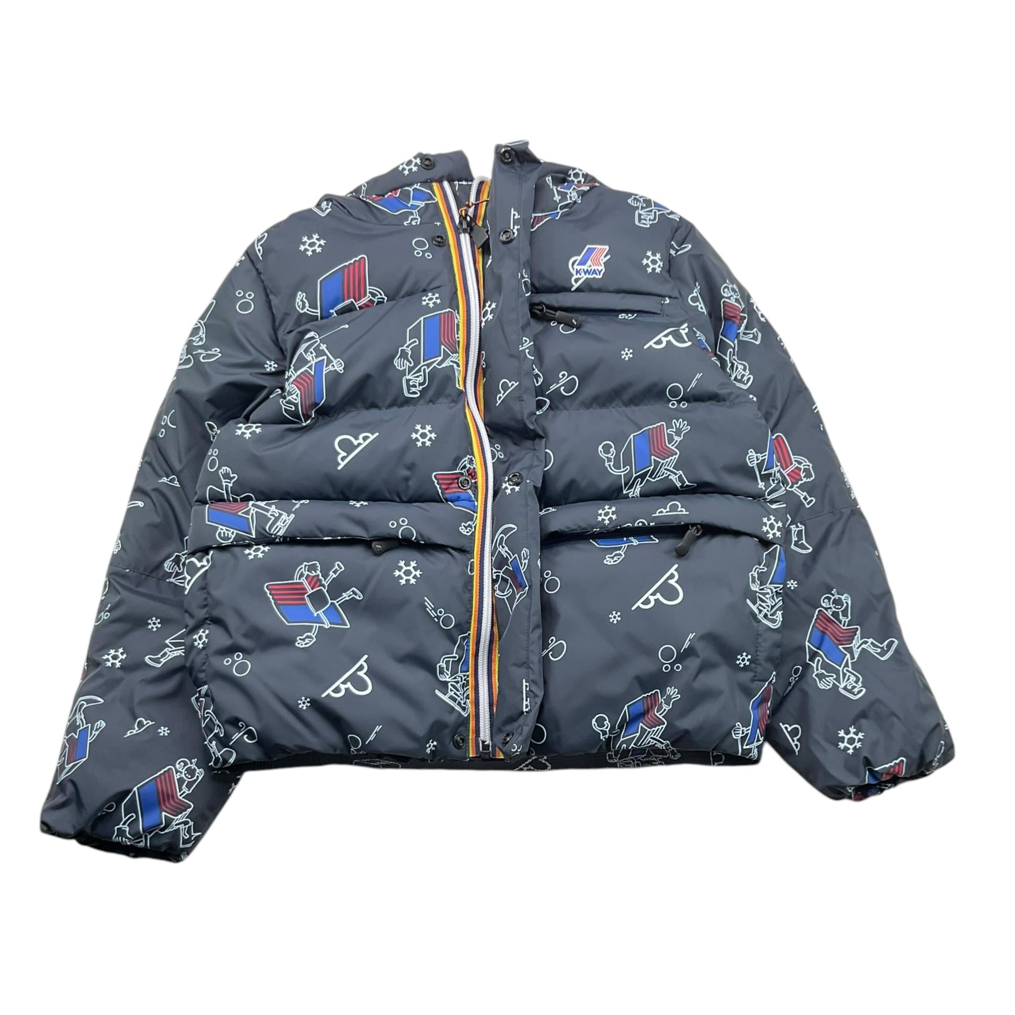 K-WAY giubbino tinta unita con zip e cappuccio Blu per Bambino K6141DW BLU K-WAY 