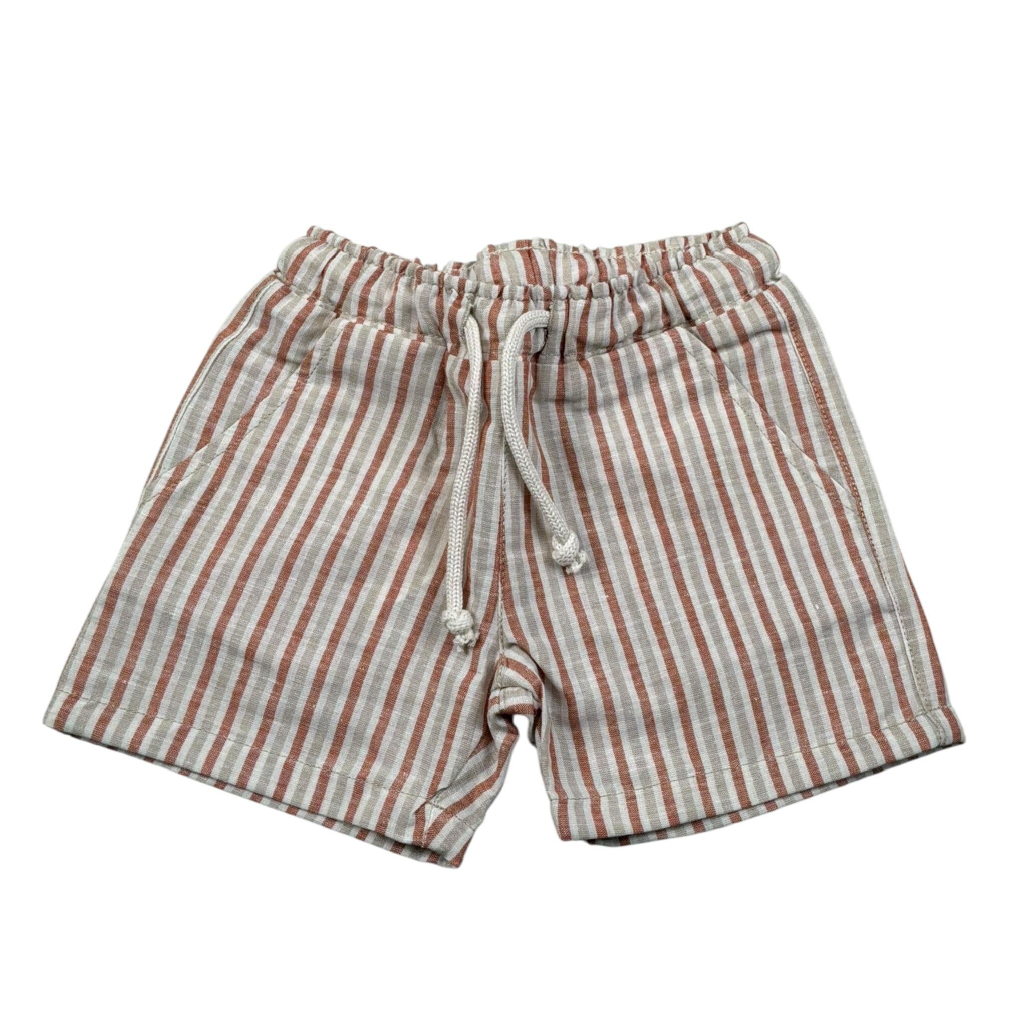 Siviglia Bermuda con Elastico In Vita Fantasia A Righe per Bambino SVNSO17307J BEIGE SIVIGLIA 