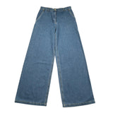 Elisabetta Franchi Jeans Tinta Unita Modello Palazzo per Bambina EFPA275 BLU ELISABETTA FRANCHI 