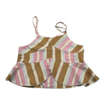 Kaos Top Tricolore con Fantasia A Righe per Bambina KA131 BEIGE KAOS 