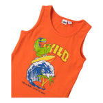 I Do Canotta Tinta Unita con Stampa per Bambino 4B464 ARANCIONE I DO 
