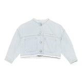 Il Gufo Giubbino In Denim Tinta Unita per Bambina P25GR232J0052 AZZURRO IL GUFO 
