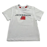 Jeckerson T-Shirt Girocollo Tinta Unita con Stampa per Neonato JN4025 BIANCO JECKERSON 