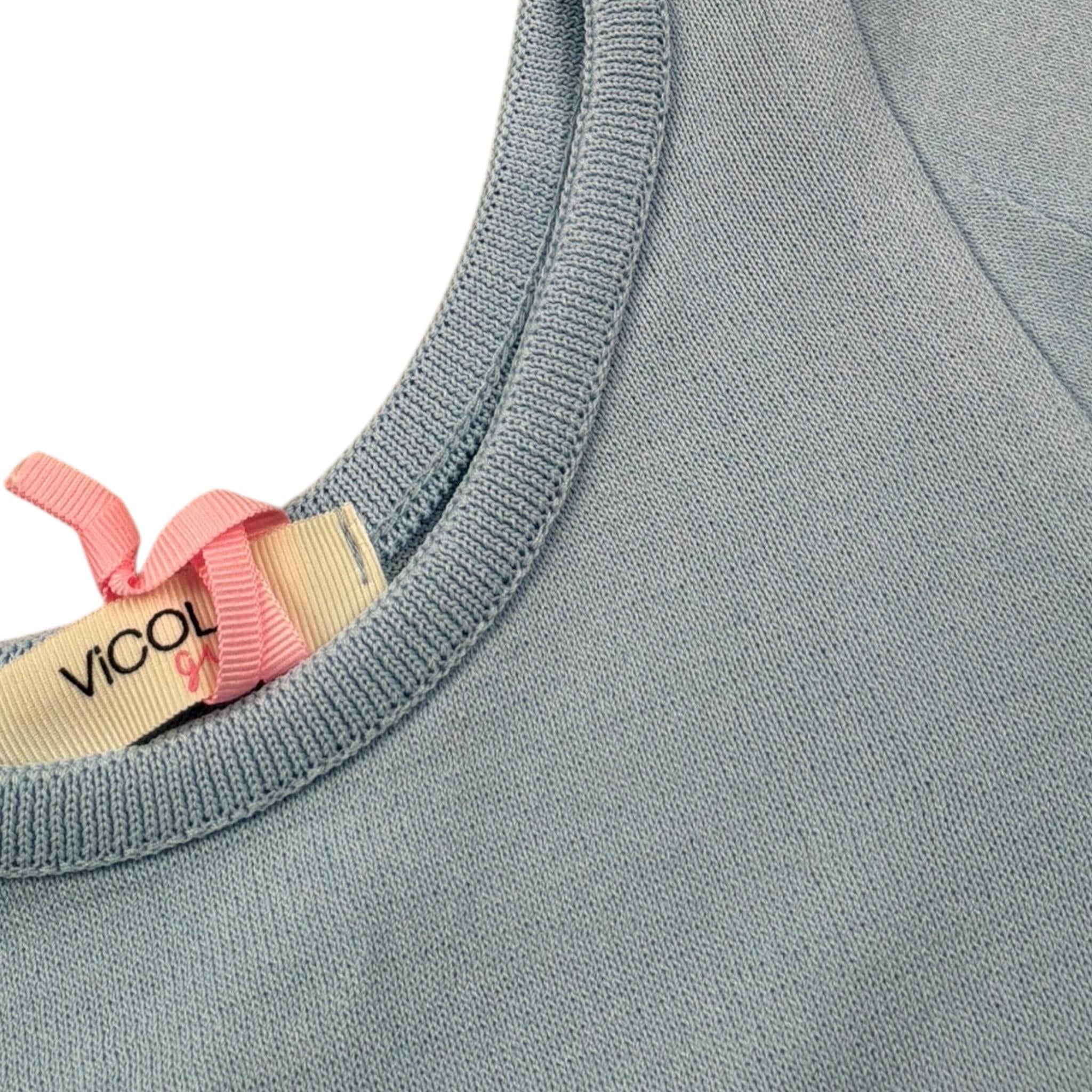 Vicolo T-Shirt Girocollo Tinta Unita per Bambina 3146WY00313XJ AZZURRO VICOLO 