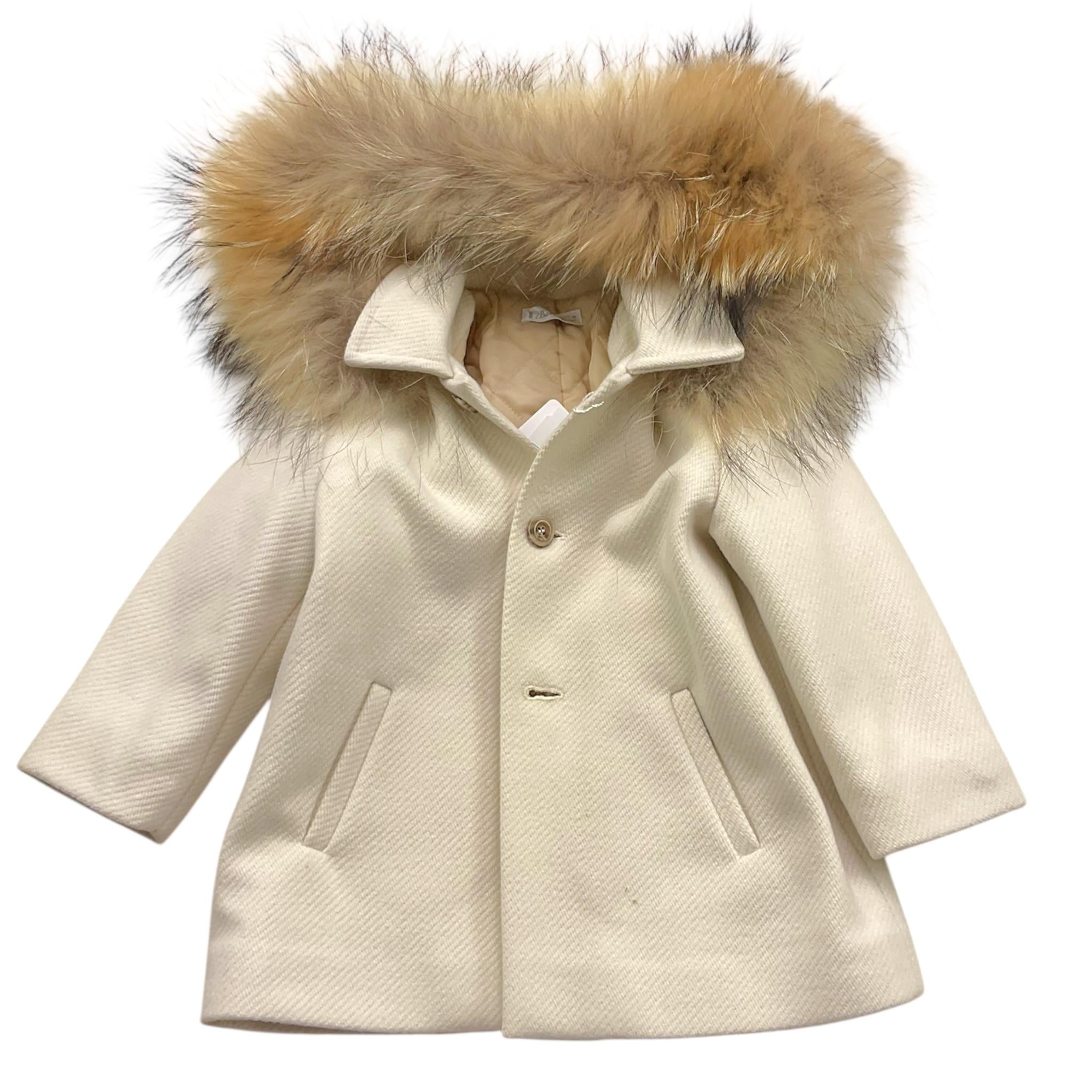BARCELLINO cappotto tinta unita con cappuccio Panna per Neonata 106410 PANNA BARCELLINO 