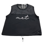 Met Cantta Tinta Unita con Stampa per Bambina ME327 NERO MET 