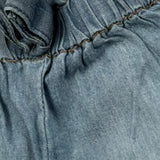 Mini Banda Short In Denim Tinta Unita per Neonata 3B735X BLU MINI BANDA 