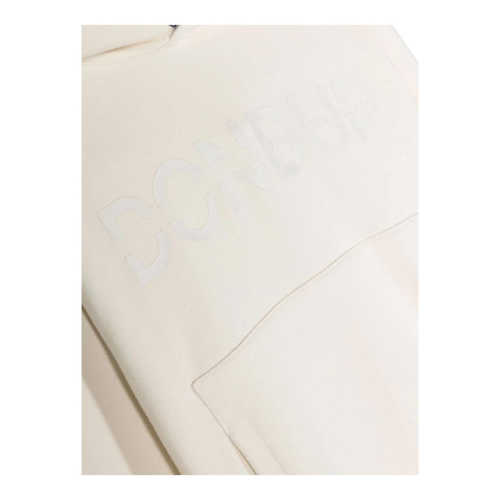 DONDUP felpa chiusa con cappuccio tinta unita Panna per Bambino DMFE003 PANNA DONDUP 