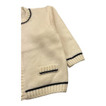 LA STUPENDERIA cardigan tinta unita con profili in contrasto Panna per Neonato WCCR65X PANNA LA STUPENDERIA 