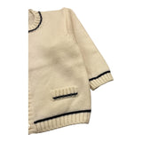LA STUPENDERIA cardigan tinta unita con profili in contrasto Panna per Neonato WCCR65X PANNA LA STUPENDERIA 