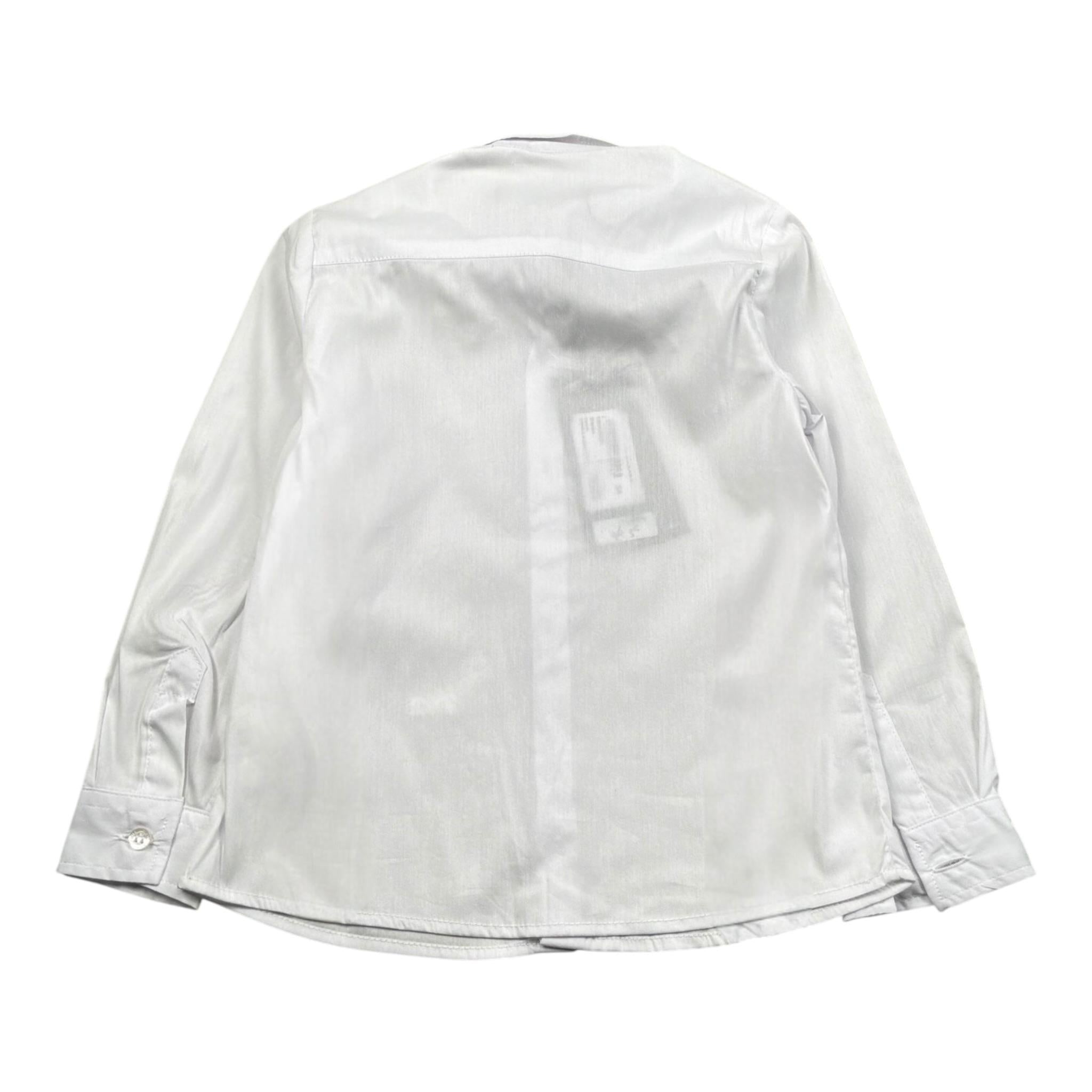 Daniele Alessandrini Camicia Manica Lunga Tinta Unita con Stampa per Bambino 1295C00084J BIANCO DANIELE ALESSANDRINI 